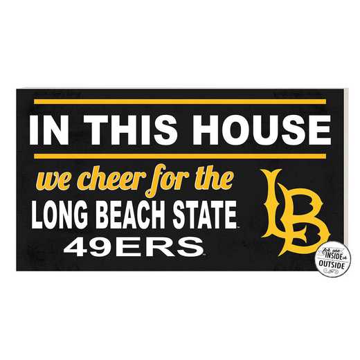 1041103152: 20x11 Indoor Outdoor Sign In This House California State Long Beach 49ers
