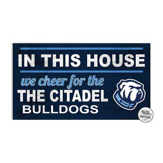 1041103171: 20x11 Indoor Outdoor Sign In This House Citadel Bulldogs