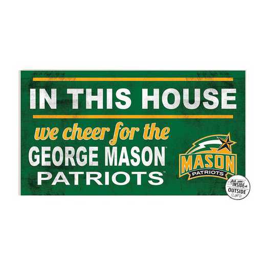 1041103234: 20x11 Indoor Outdoor Sign In This House George Mason Patriots