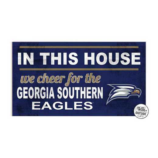 1041103238: 20x11 Indoor Outdoor Sign In This House Georgia Southern Eagles