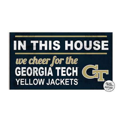 1041103239: 20x11 Indoor Outdoor Sign In This House Georgia Tech Yellow Jackets