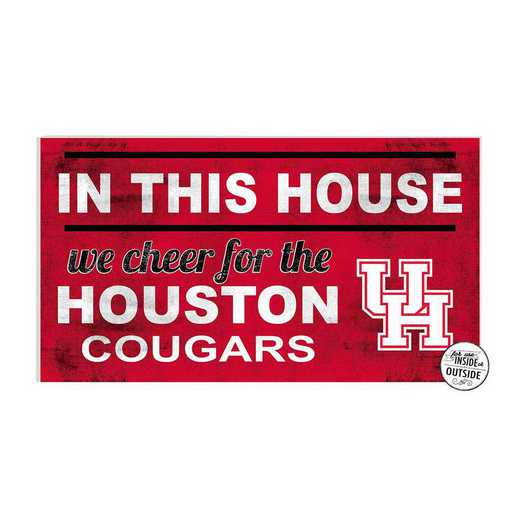 1041103258: 20x11 Indoor Outdoor Sign In This House Houston Cougars