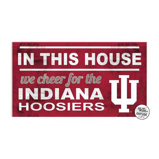 1041103269: 20x11 Indoor Outdoor Sign In This House Indiana Hoosiers