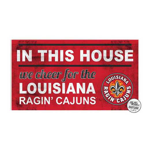 1041103300: 20x11 Indoor Outdoor Sign In This House Louisiana State Lafayette Ragin
