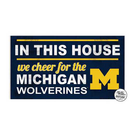 1041103330: 20x11 Indoor Outdoor Sign In This House Michigan Wolverines