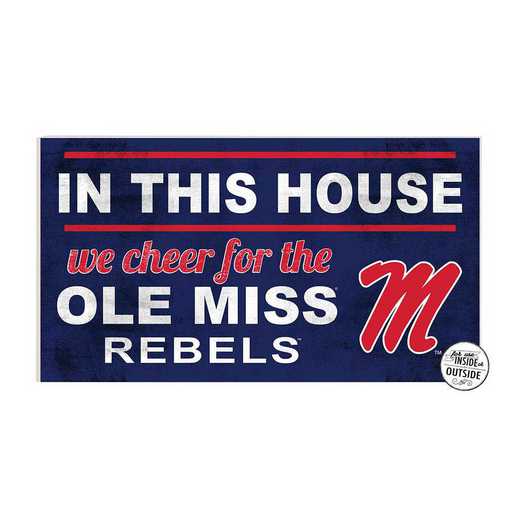 1041103336: 20x11 Indoor Outdoor Sign In This House Mississippi Rebels