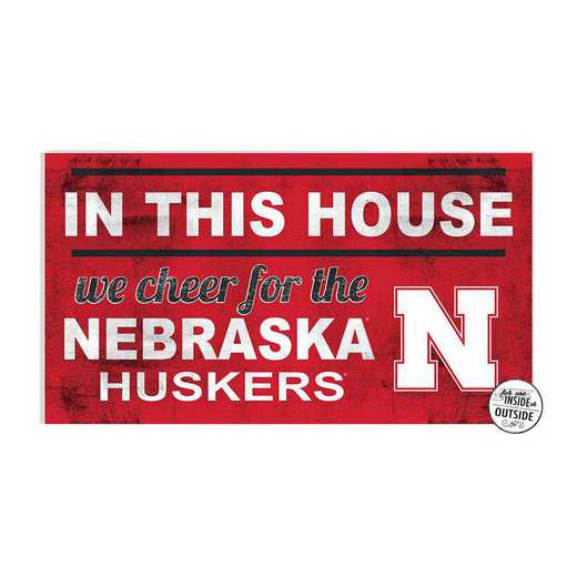 1041103354: 20x11 Indoor Outdoor Sign In This House Nebraska Cornhuskers