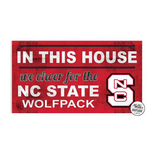 1041103372: 20x11 Indoor Outdoor Sign In This House North Carolina State Wolfpack