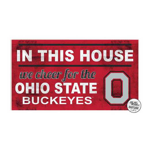 1041103387: 20x11 Indoor Outdoor Sign In This House Ohio State Buckeyes