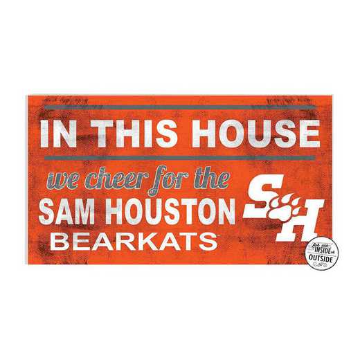 1041103427: 20x11 Indoor Outdoor Sign In This House Sam Houston State Bearkats