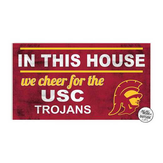 1041103443: 20x11 Indoor Outdoor Sign In This House Southern California Trojans