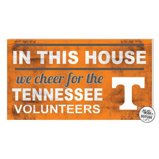 1041103468: 20x11 Indoor Outdoor Sign In This House Tennessee Volunteers