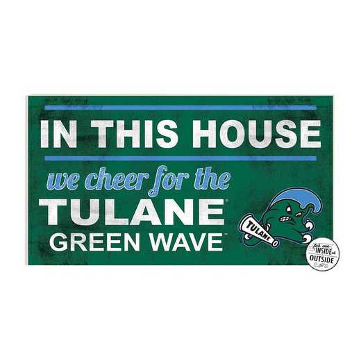 1041103482: 20x11 Indoor Outdoor Sign In This House Tulane Green Wave