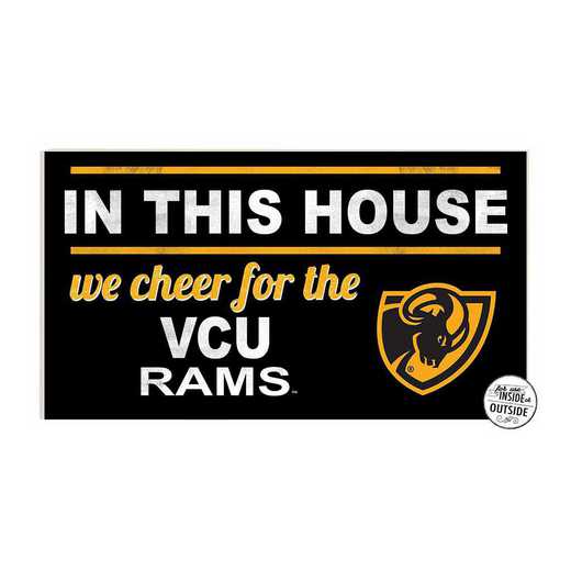 1041103499: 20x11 Indoor Outdoor Sign In This House Virginia Commonwealth Rams