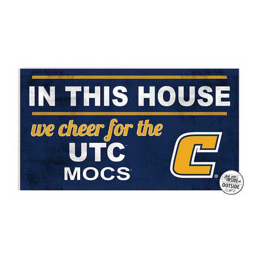 1041103678: 20x11 Indoor Outdoor Sign In This House Tennessee Chattanooga Mocs