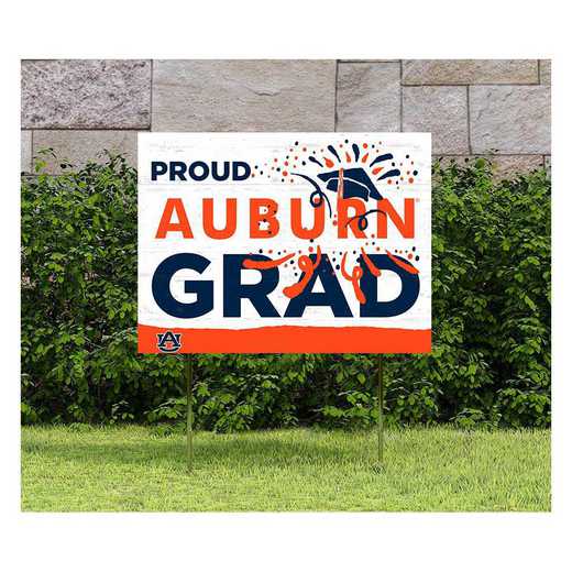 1048117114: 18x24 Lawn Sign Proud Grad With Logo Auburn