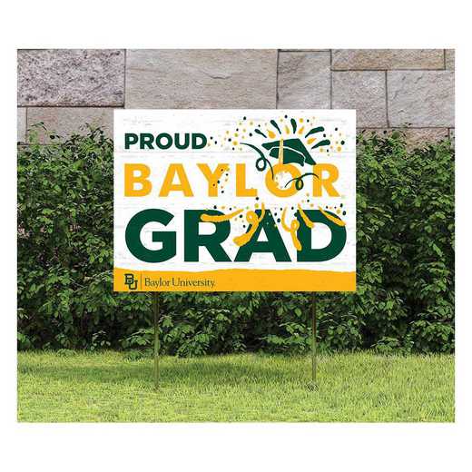1048117122: 18x24 Lawn Sign Proud Grad With Logo Baylor Bears