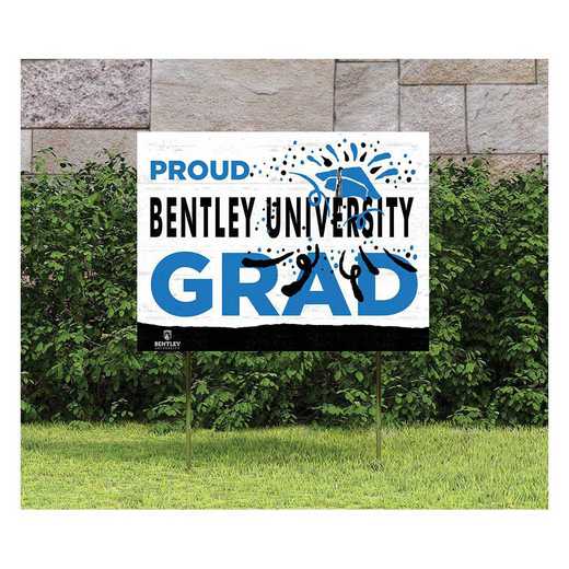 1048117126: 18x24 Lawn Sign Proud Grad With Logo Bentley University Falcons
