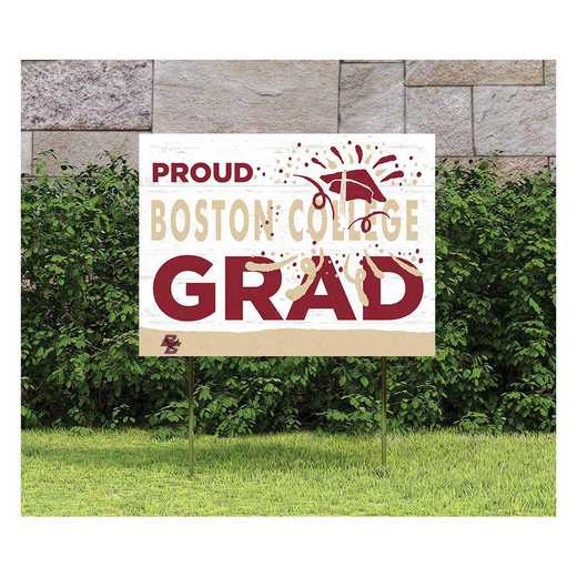 1048117131: 18x24 Lawn Sign Proud Grad With Logo Boston College Eagles