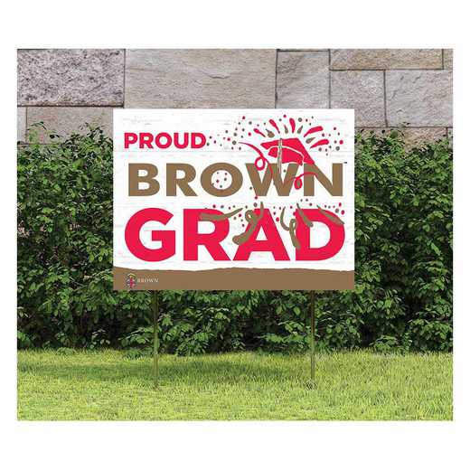 1048117142: 18x24 Lawn Sign Proud Grad With Logo Brown Bears