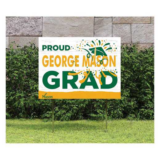1048117234: 18x24 Lawn Sign Proud Grad With Logo George Mason Patriots