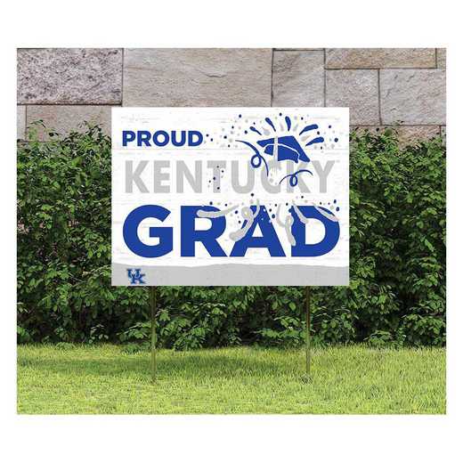 1048117285: 18x24 Lawn Sign Proud Grad With Logo Kentucky Wildcats