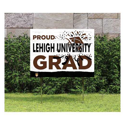 1048117293: 18x24 Lawn Sign Proud Grad With Logo Lehigh Mountain Hawks