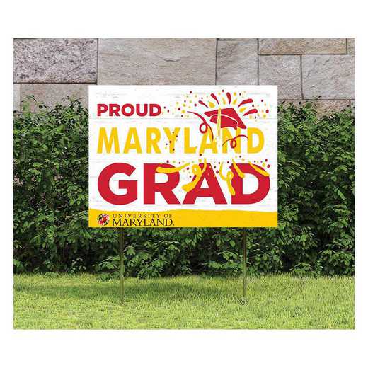 1048117317: 18x24 Lawn Sign Proud Grad With Logo Maryland Terrapins