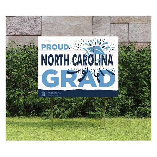 1048117365: 18x24 Lawn Sign Proud Grad With Logo North Carolina  Tar Heels
