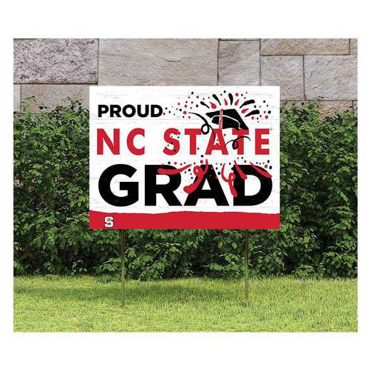 1048117372: 18x24 Lawn Sign Proud Grad With Logo North Carolina State Wolfpack