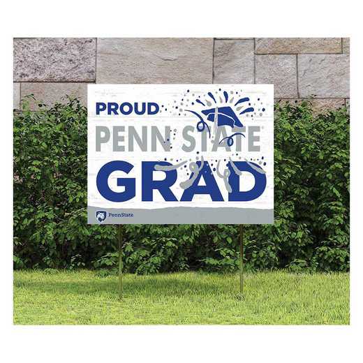 1048117397: 18x24 Lawn Sign Proud Grad With Logo Penn State Nittany Lions