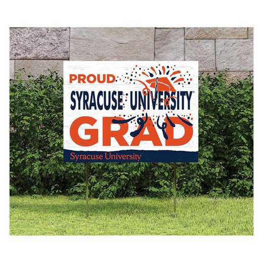 1048117464: 18x24 Lawn Sign Proud Grad With Logo Syracuse Orange
