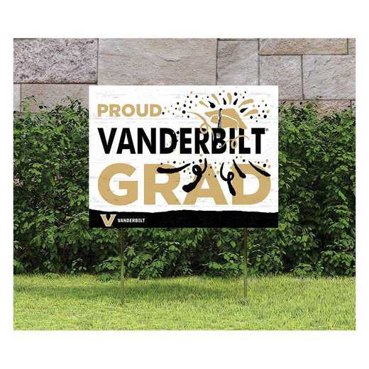 1048117493: 18x24 Lawn Sign Proud Grad With Logo Vanderbilt Commodores