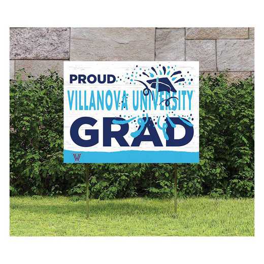 1048117496: 18x24 Lawn Sign Proud Grad With Logo Villanova Wildcats