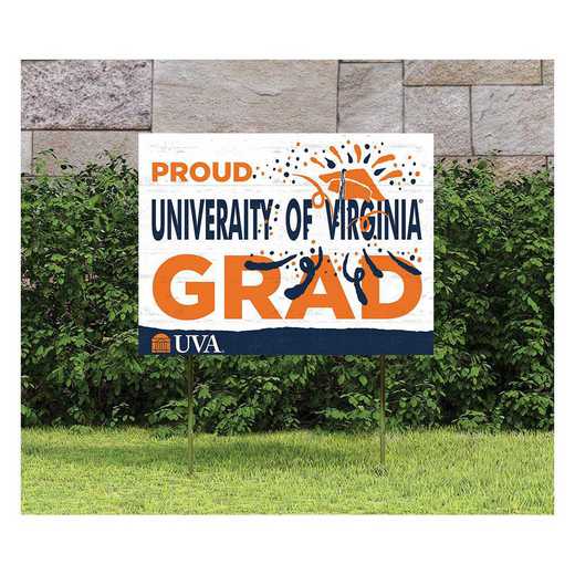 1048117498: 18x24 Lawn Sign Proud Grad With Logo Virginia Cavaliers