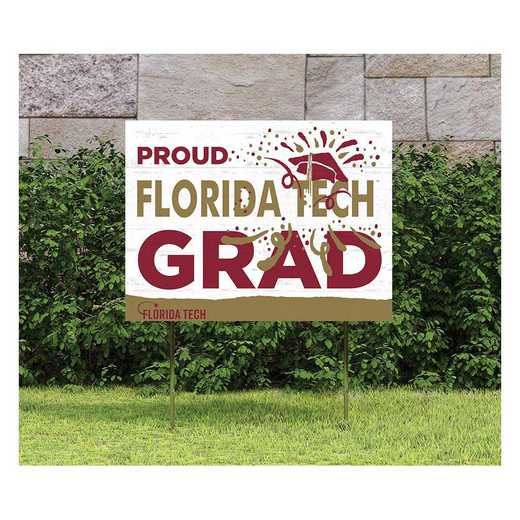 1048117941: 18x24 Lawn Sign Proud Grad With Logo Florida Institute of Technology