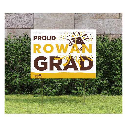 1048117965: 18x24 Lawn Sign Proud Grad With Logo Rowan University Profs