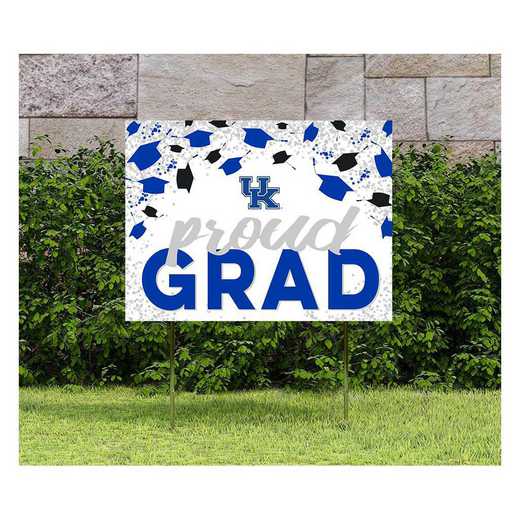 1048126285: 18x24 Lawn Sign Grad with Cap and Confetti Kentucky Wildcats