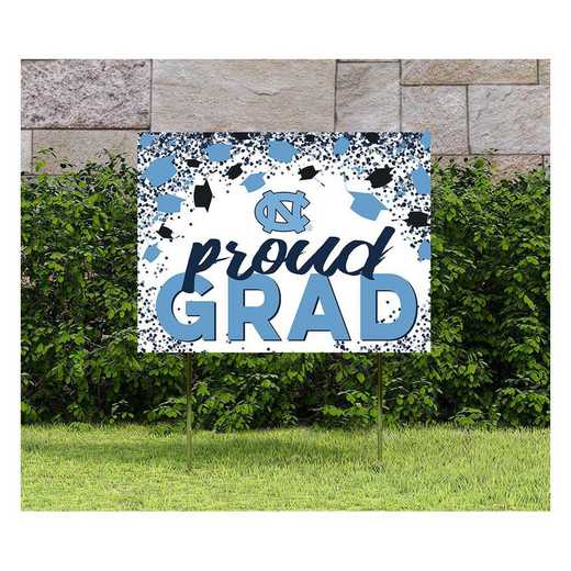 1048126365: 18x24 Lawn Sign Grad with Cap and Confetti North Carolina  Tar Heels