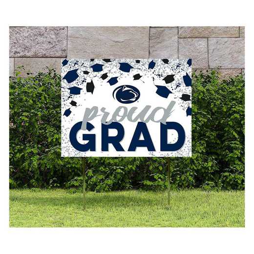 1048126397: 18x24 Lawn Sign Grad with Cap and Confetti Penn State Nittany Lions