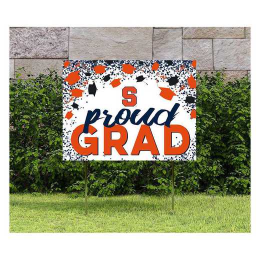1048126464: 18x24 Lawn Sign Grad with Cap and Confetti Syracuse Orange