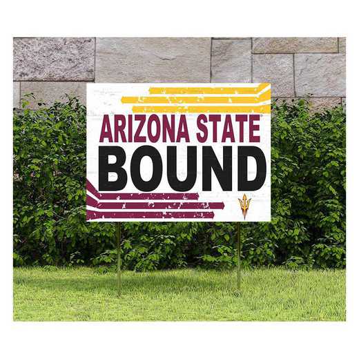 1048127110: 18x24 Lawn Sign Retro School Bound Arizona State Sun Devils