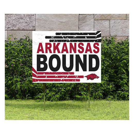 1048127112: 18x24 Lawn Sign Retro School Bound Arkansas Razorbacks