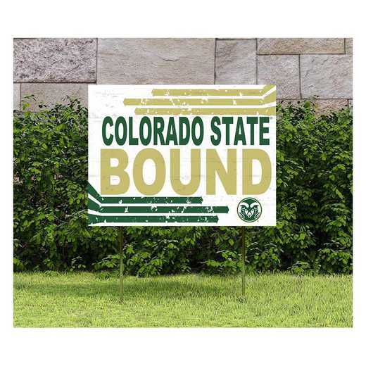 1048127183: 18x24 Lawn Sign Retro School Bound Colorado State- Rams