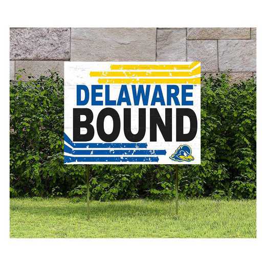 1048127197: 18x24 Lawn Sign Retro School Bound Delaware Fightin Blue Hens