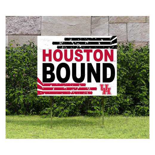 1048127258: 18x24 Lawn Sign Retro School Bound Houston Cougars