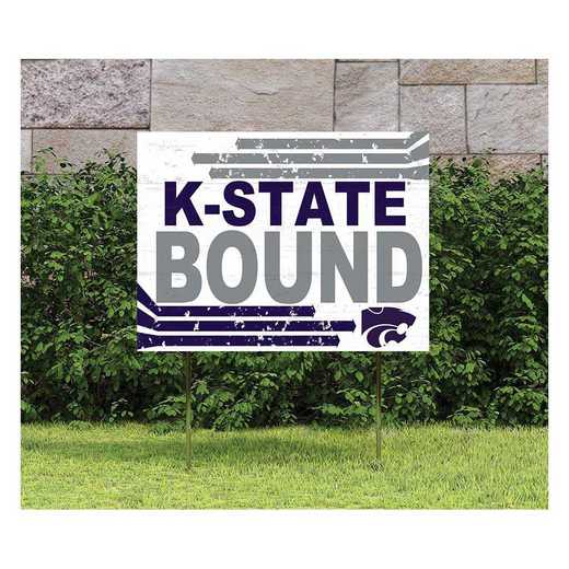 1048127280: 18x24 Lawn Sign Retro School Bound Kansas State Wildcats
