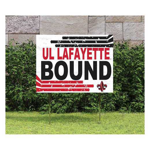 1048127300: 18x24 Lawn Sign Retro School Bound Louisiana State Lafayette Ragin