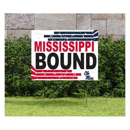 1048127336: 18x24 Lawn Sign Retro School Bound Mississippi Rebels
