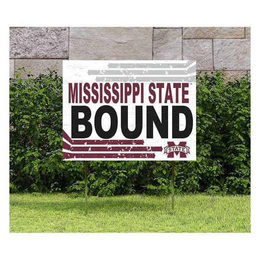 1048127337: 18x24 Lawn Sign Retro School Bound Mississippi State Bulldogs